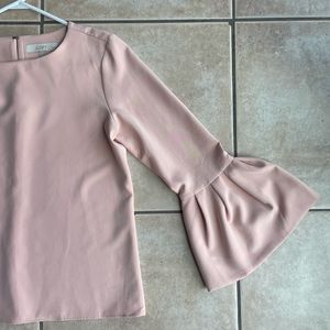 Loft blush bell sleeve top